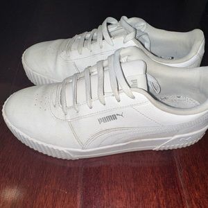 Women’s Platform White Puma Shoes Size 9 EUR 40